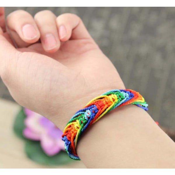 Armband 2-pack Pride Rainbow Regnbåge HBTQ Tyg multifärg
