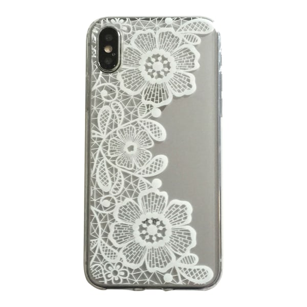 iPhone X - Kukat - Mandala - Henna - Valkoinen White