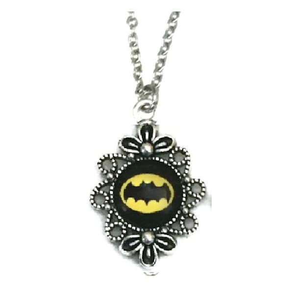 Necklace - Batman -Cabochon Green