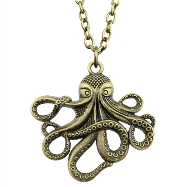 Halskæde - Octopus Octopus Kraken Cthulhu - Bronze kedja/70