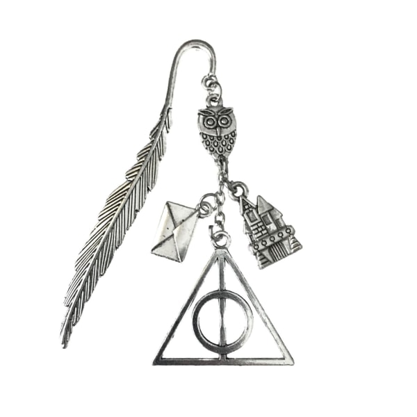 Bokmärke Harry Potter Hogwarts Hedwig Dödsrelikerna Hallows Silver