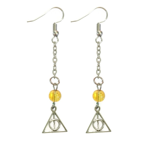 Earrings - Deathly Hallows - Hufflepuff - Harry Potter - Chain Yellow