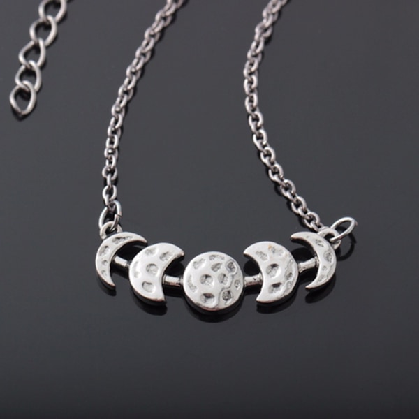 Choker - Moon - Phases Silver
