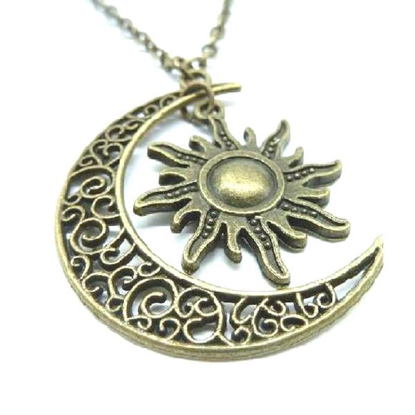 Halsband Sol Måne Boho Pagan Crescent Moon Bro 802a | Fyndiq