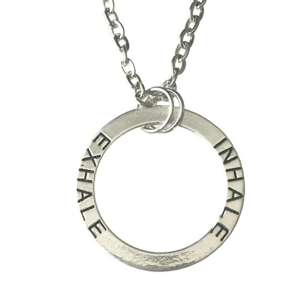 Halsband Inhale Exhale Buddhism Mindfulness Silver