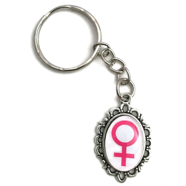 Nyckelring Feminist Venus Kvinnosymbol Feminism - Rosa/vit Rosa