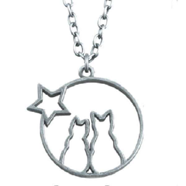 Necklace - Cats - Star - Silver Silver