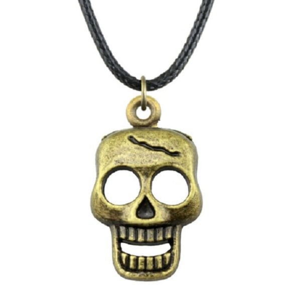 Necklace - Skull - Bronze - Cord Bronze