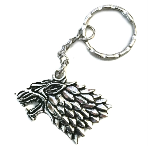 Nøglering - Ulv - House Stark - Game of Thrones Silver