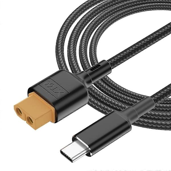 Type A 100CM USB-C til XT60 Adaptiv Type-C til XT60 Opladerkabel Understøtter PD 100W 20V/5A Hurtig