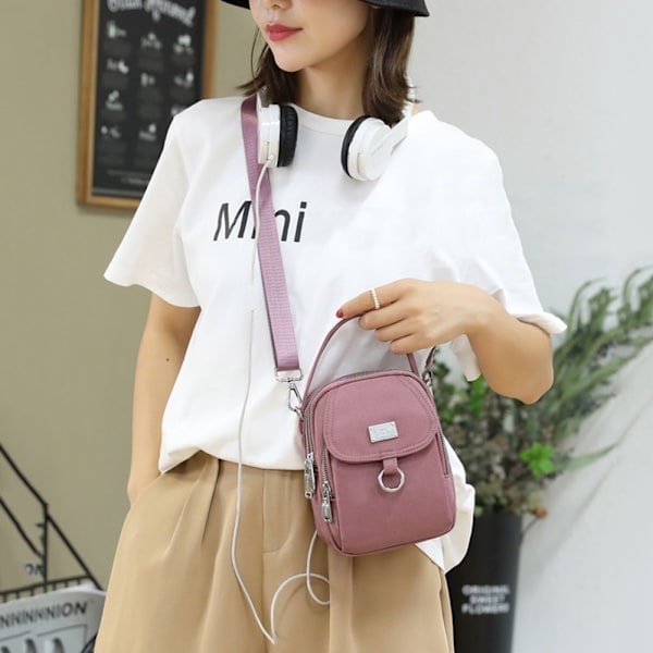 Dam Mini Axelväska Handväskor Budväska dark purple