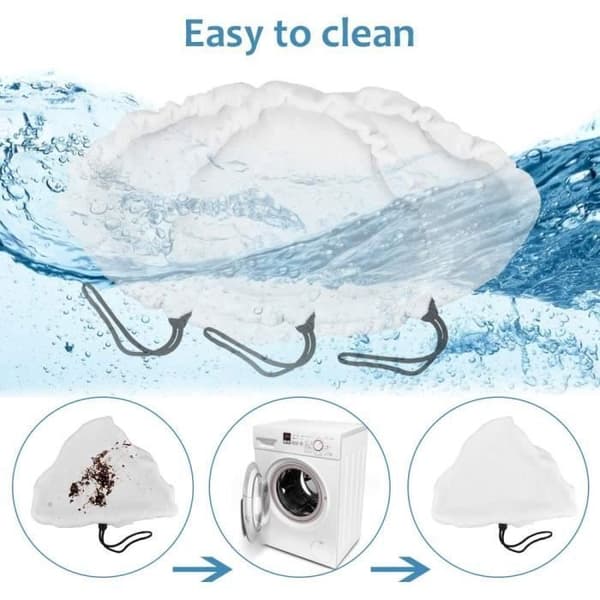 8-pack mikrofiberdukar för H2O MOP ångmopp, ersättningsmoppdynor för triangulär ångrengörare
