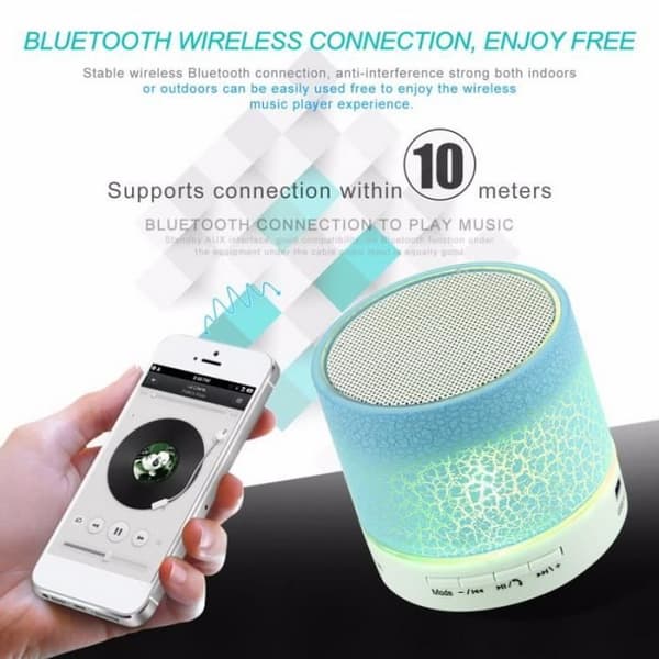 Mini Bluetooth-högtalare - A9 - USB/AUX/3.5mm AUX/TF - Svart