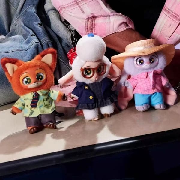 Pehmonukke avaimenperä Zootopia Pehmolelu Kani Judy Kettu Nick Yllätyslaatikko A3