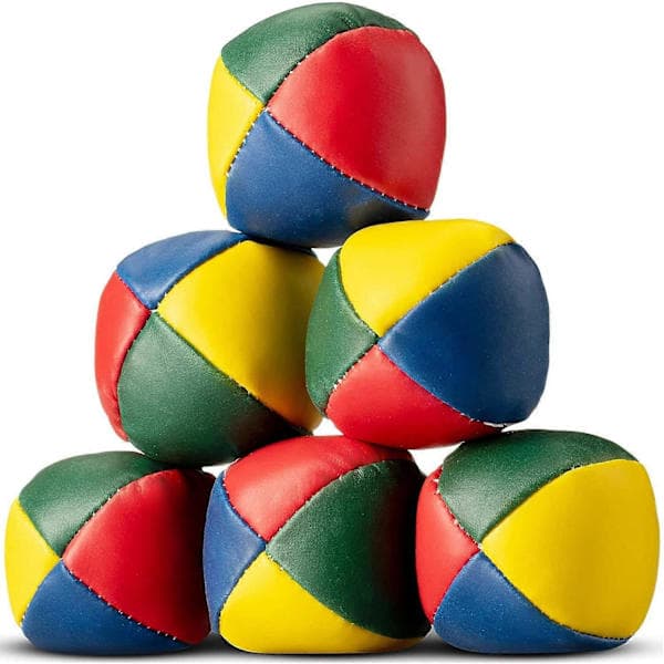 6 X Jongleringsbolde Holdbare Bløde Glatte Til Begyndere Børn 5cm/2in