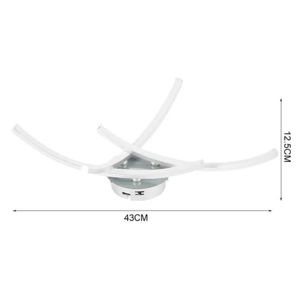 LED Taklampe - 18W - 3 Lysstenger - 1440LM - Varm Hvit