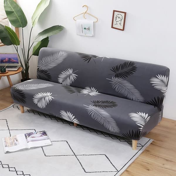Överdrag för armlös soffa, töjbart elastiskt överdrag för bäddsoffa, överdrag för bäddsoffa, överdrag för armlös soffa
