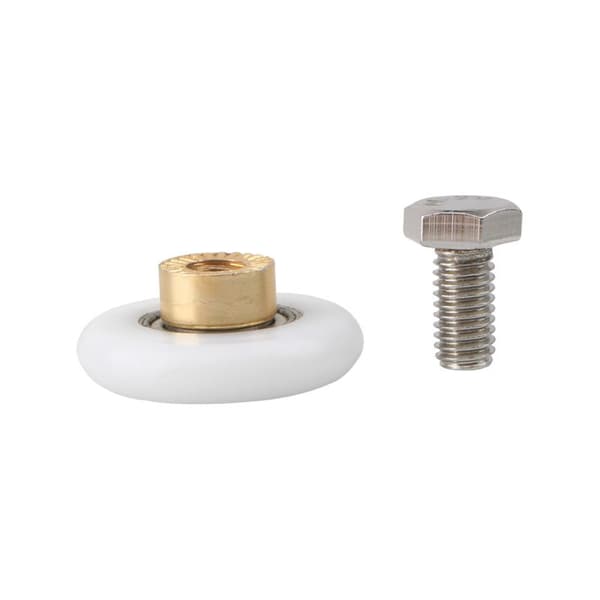 Sæt med 12 udskiftningsruller til skydedøre til brusekabiner – 19 mm diameter – Nem installation – Kompatibel med badekar og jacuzzier