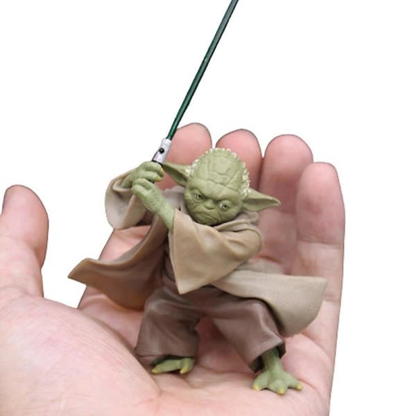 Star Wars Mandalorian Master Yoda Med Svärd Actionfigur Leksaker väskförpackning