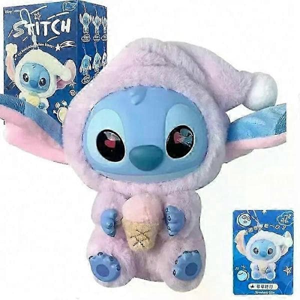 Ny Miniso Stitch Spis Noget Før Søvn Serie Vinylfigur Blind Boks A