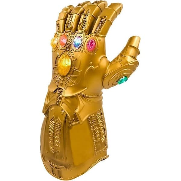 LED-upplysta Infinity Gauntlet Thanos-handskar med avtagbara magnetiska Infinity Stones