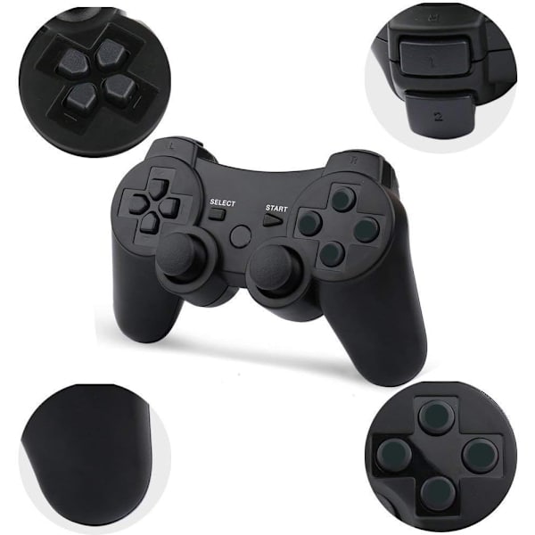 2-pakning - Trådløs kontroller - Kontroller for PS3-kompatibel 2-pakning 2-Pack