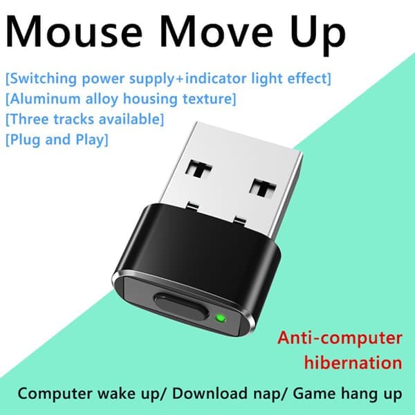 USB Muse Jiggler Usynlig Musebevæger sort