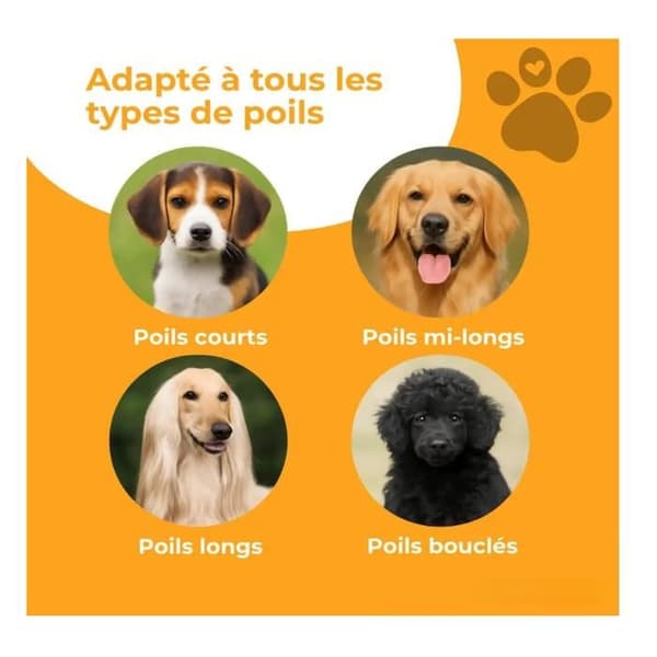 Sublim hundehårbørste, behagelig og effektiv udredning til hunde og katte, fjerner dødt hår, høj kvalitet (1 STK)