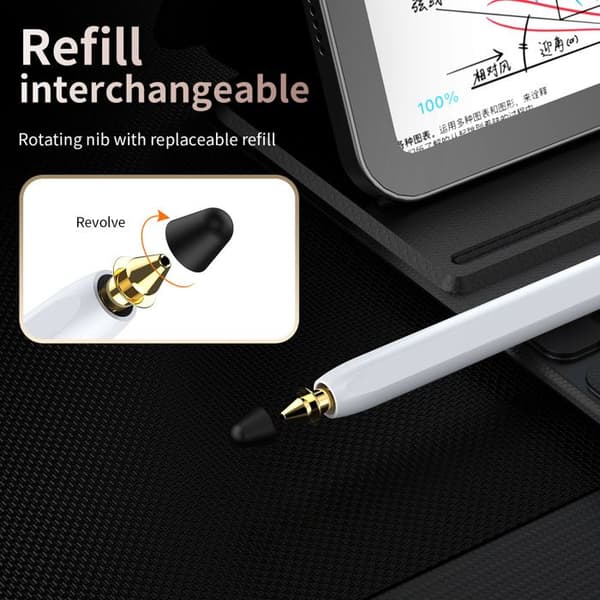 Kompatibel med Apple- og Android-tablets, Bluetooth kapacitive styluser, Samsung- og Huawei-enheder, tillader (N017)
