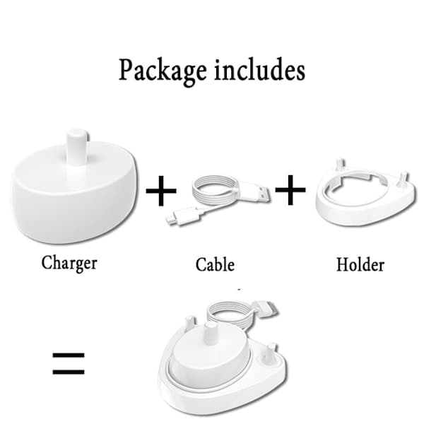 USB-lader for Braun Oral B tannbørste white