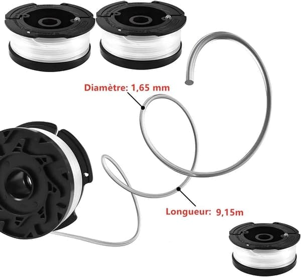 Trimmertrådspole for Black and Decker Trimmere, 8 Trimmertråder - Perfekt