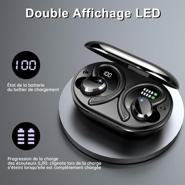 Q38 Trådløse Bluetooth In-Ear Hovedtelefoner til Sport og Løb - Sort