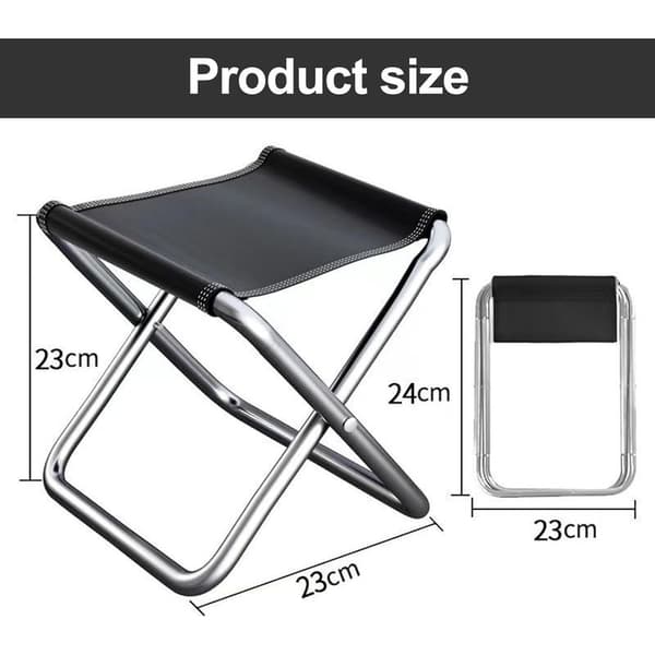 Mini bærbar foldbar campingtaburet, letvægts udendørs foldestol til camping BBQ-aktiviteter