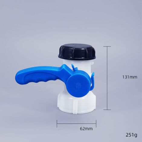1000L Plasttankventil, 62mm IBC-adapter, Universaladapter til 1000 liters tanke