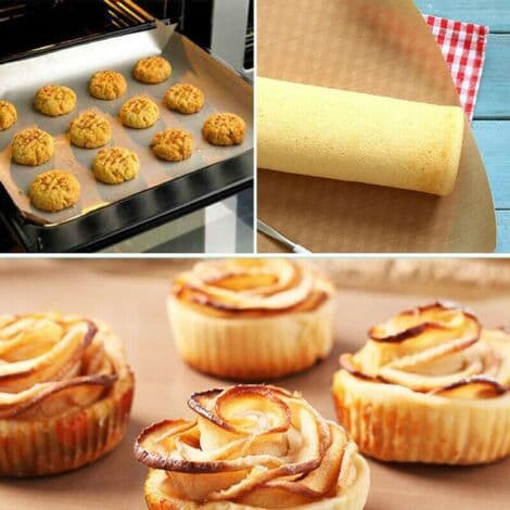 Ekstra stor permanent bakematte (sett med 4) for grilling og baking - 40x60 cm, kan klippes til - Tåler oppvaskmaskin