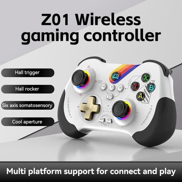 PC-gamepad med stjärnhimmelstema, kompatibel med Android, Switch, PC och iOS, stöder anslutning