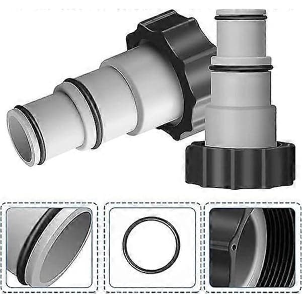 Pooladapter för Intex Poolanslutningssats Slangadapter 32-38mm för Poolpumpar