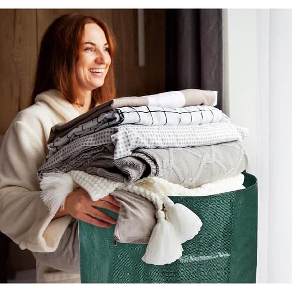 Set med 3 x 272L trädgårdsväskor med 46 x 60 cm förvaringsväska, återanvändbara polypropenväskor för trädgårdsavfall