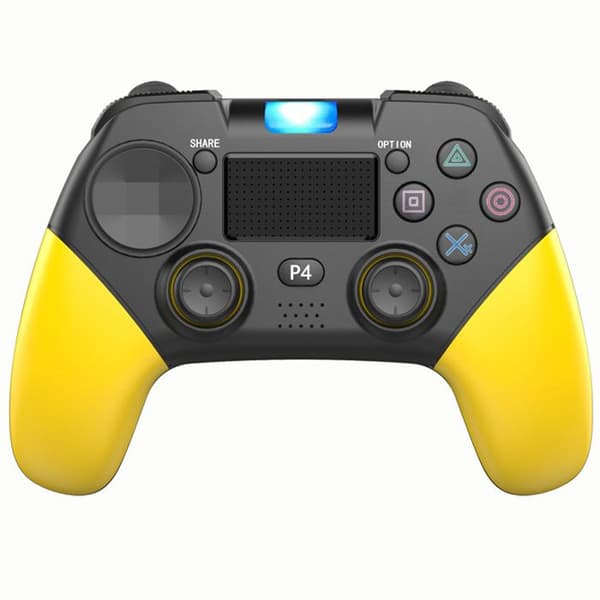 P01P4 Gamepad med Bluetooth 5.0 seksakset trådløs kontroller for Android- og iOS-telefoner (gul)
