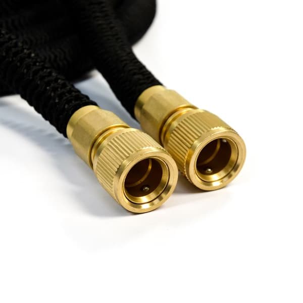Elastisk vattenslang | Magisk slang expanderar 3 gånger sin längd från 5m till 15m + Vattenpistol | Mässingskopplingar