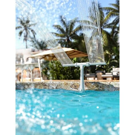 Justerbar dubbelstråle poolfontän – Vattenfallssprinklerkylare – Snabb installation – För pooler ovan jord