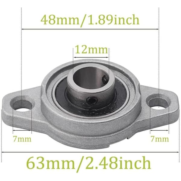 4 stycken kuddblocklager rombiska flänslager kuddblock kullager flänslager (12 mm innerdiameter)