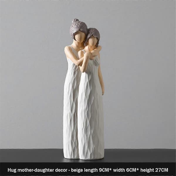 Mor och Dotter Figurer, Mor Dotter Kramande Figurin Statyer, Mor Dotter Gåvor, Hem Sovrumsinredning