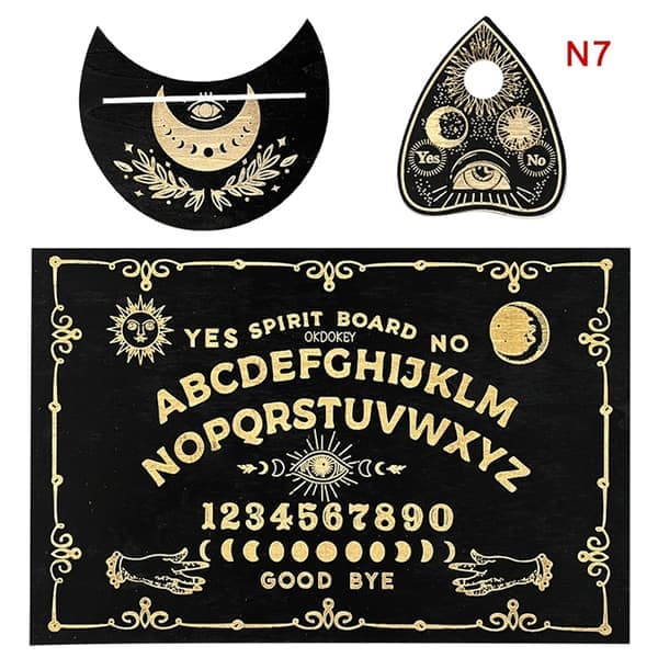 Pendelbräda i trä för spådom, graverad magisk bräda Ouija Boa - Perfekt 1