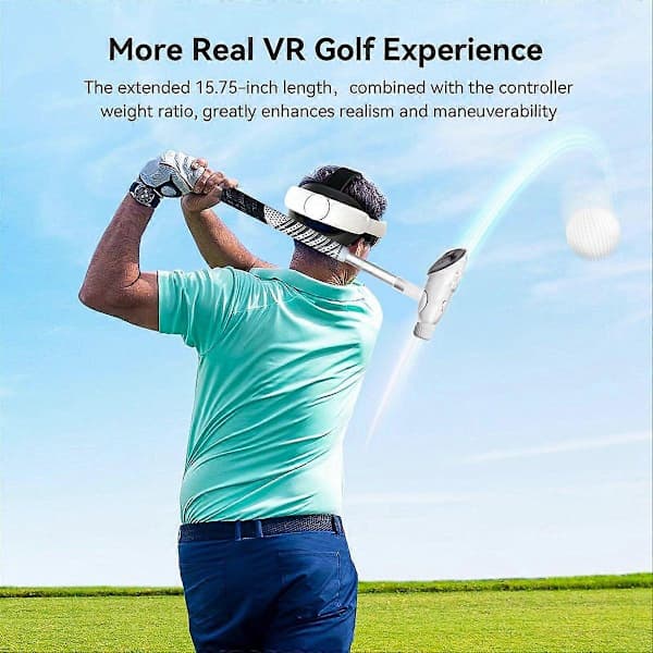 VR Golfkølle Forlenget Håndtak for Meta 3S// 2 VR Golf Baseball Spill Håndtak Kontrolltilbehør