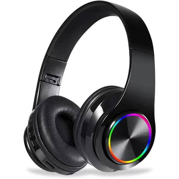 Trådløse Bluetooth-hodetelefoner Over-Ear Sammenleggbare Lette med Mikrofon FM SD/TF Kompatibel med PC