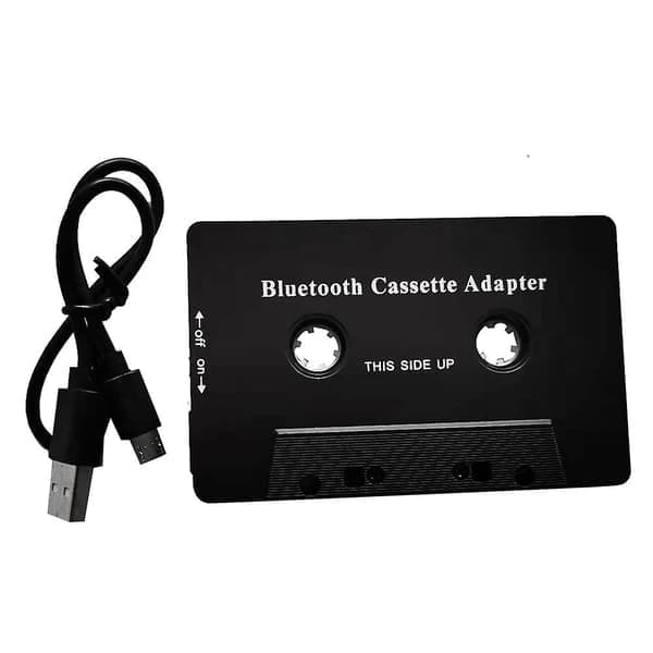 Universal Kassette Bluetooth 5.0 Audio Bil Stereo Aux Adapter med Mikrofon til Telefon MP3 AUX Kabel