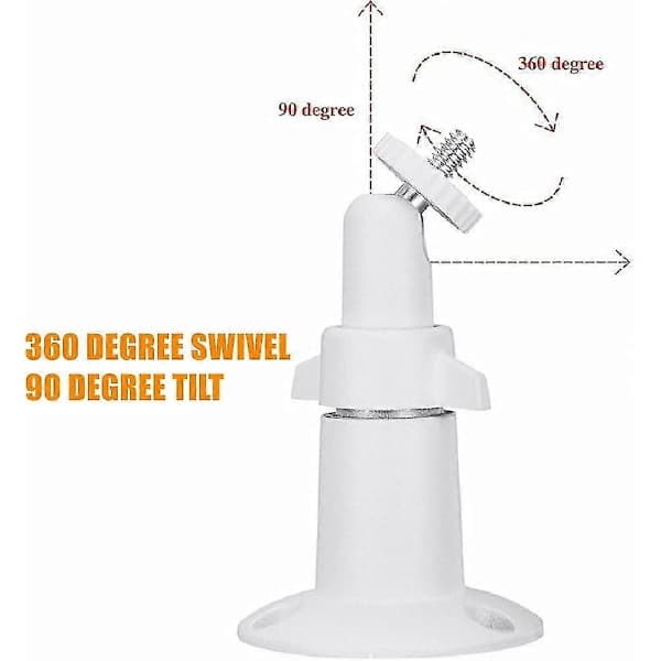2-pack säkerhetskamera väggfäste, justerbart inomhus/utomhusfäste för Arlo Pro Arlo Pro 2 Arlo Ultra och andra kompatibla modeller White