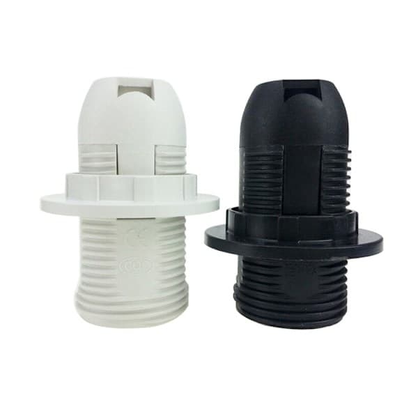10-pak (sort og hvid) E14 plastlampeholder med Edison-gevind