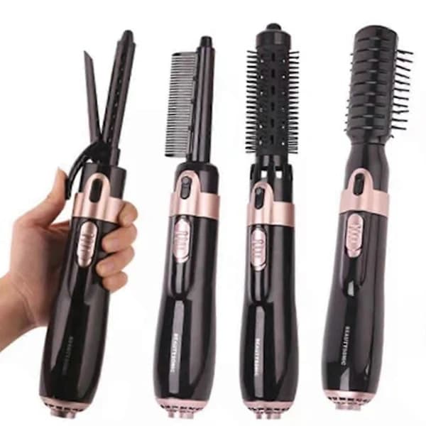 BaByliss AS200E Roterende Varmluftsbørste Sæt Børste & Style Ionic, 1000 Watt, 4 Dyser, Sort
